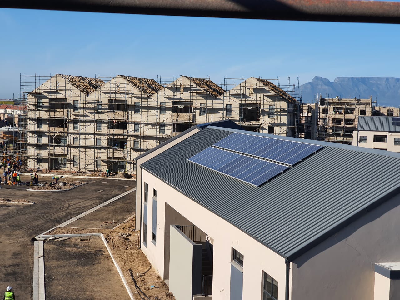 solar panels on a roof